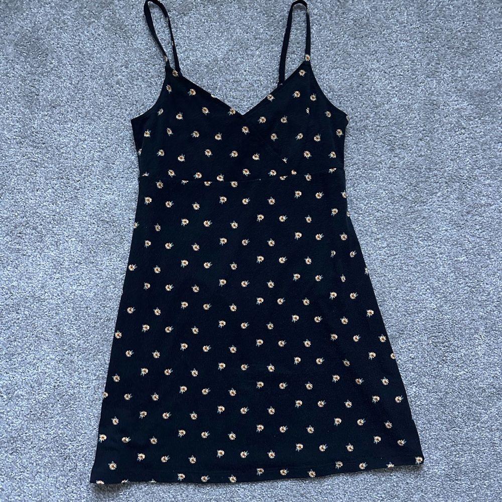 Hollister Black Mini Dress with Floral Print